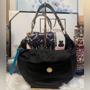 Coach Nylon Black Mini Hobo Bag